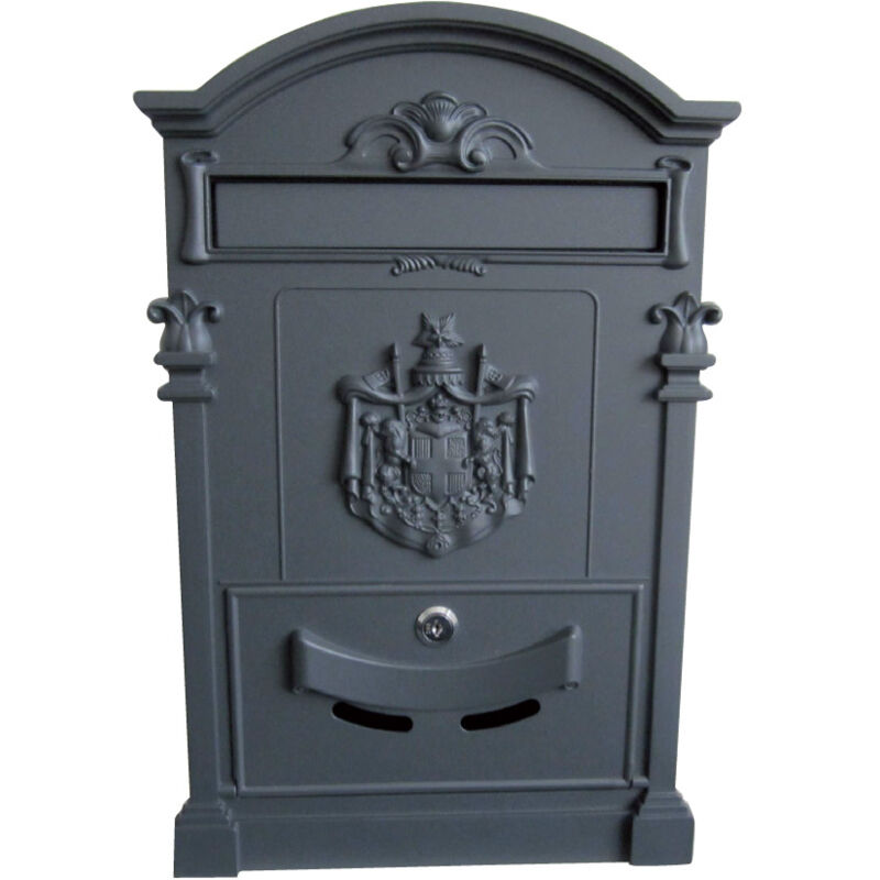 foto del prodotto cassetta postale regia magnum posta grigia ghisa mm 300x82x465h portalettere buca bacheca