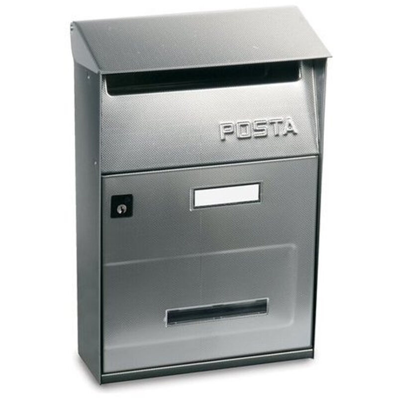foto del prodotto cassetta postale singola in acciaio satinato alubox 13ftixl