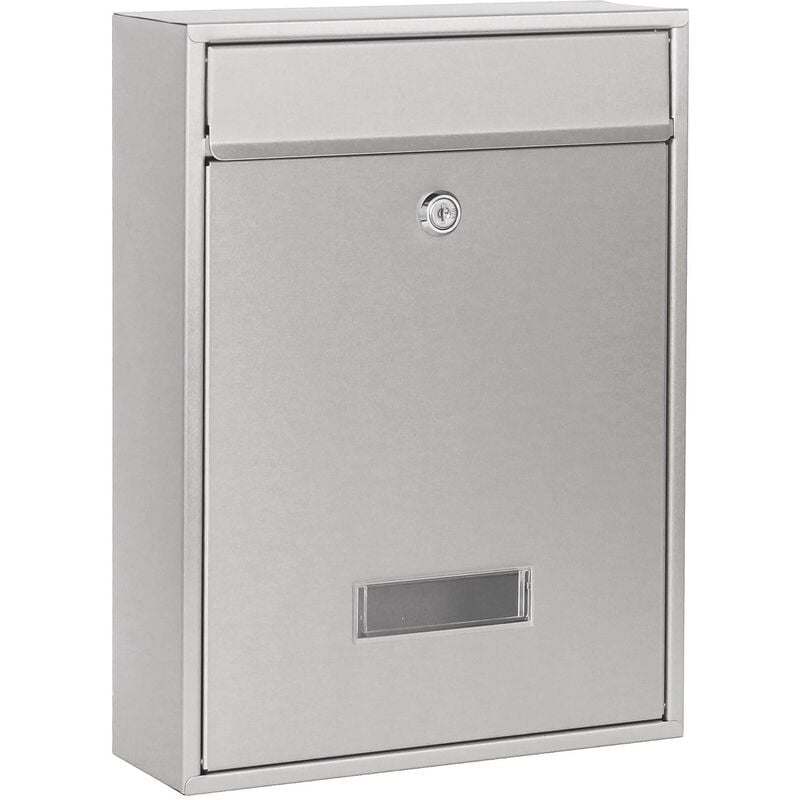 foto del prodotto cassetta postale singola v10 in acciaio inox con vetrino portanome wiltec