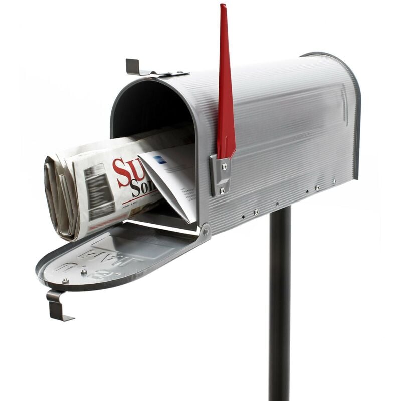foto del prodotto cassetta postale us argento base di supporto per cassetta postale dal design americano