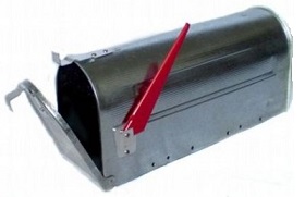 foto del prodotto cassetta postale usa alluminio s palo cm.17,5x23x50