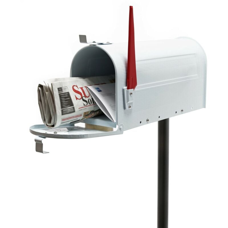foto del prodotto cassetta postale usa cassetta postale design americano piedino di supporto per posta argento 160000330