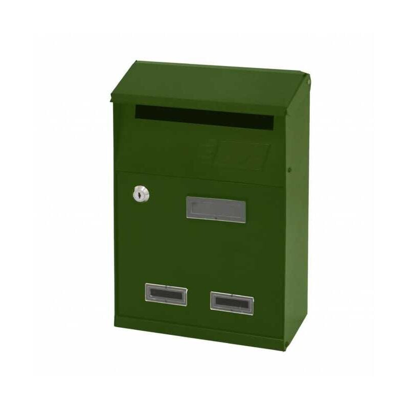 foto del prodotto cassetta postale verde 21x10x33h in acciaio