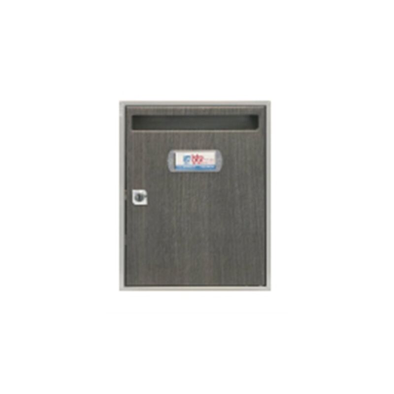 foto del prodotto cassetta postale verticale da interno esterno in acciaio inox teide frassino 300x240x80mm 15821