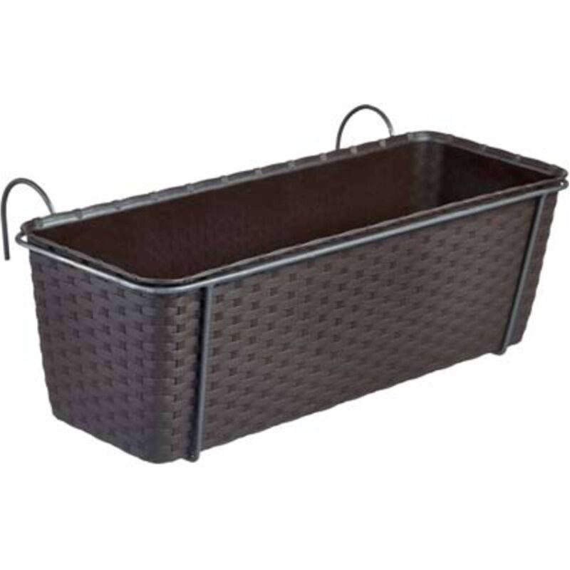 foto del prodotto cassetta riserva balconiera natural stefanplast pp rattan moka cm 50x18 h.cm 16 1 pezzo