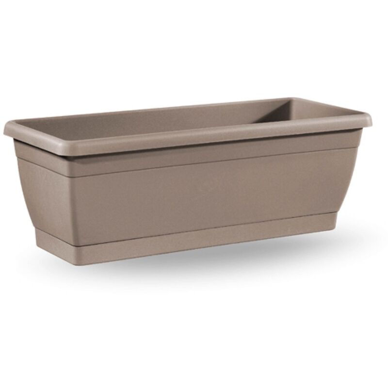 foto del prodotto cassetta roxanne 60cm con sottocassetta avana vaso fioriera veca