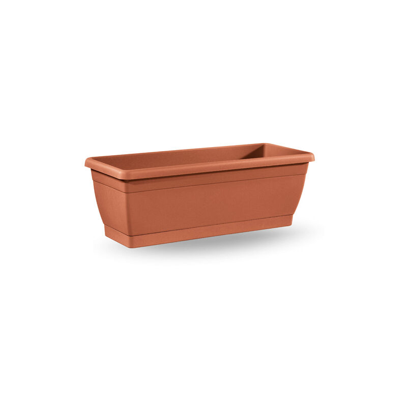 foto del prodotto cassetta roxanne 60cm con sottocassetta terracotta vaso fioriera veca