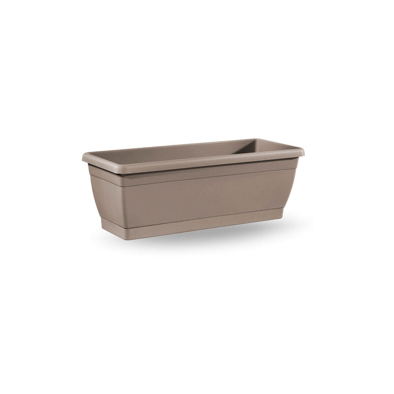 foto del prodotto cassetta roxanne con sottocassetta e supporto 50cm avana vaso veca