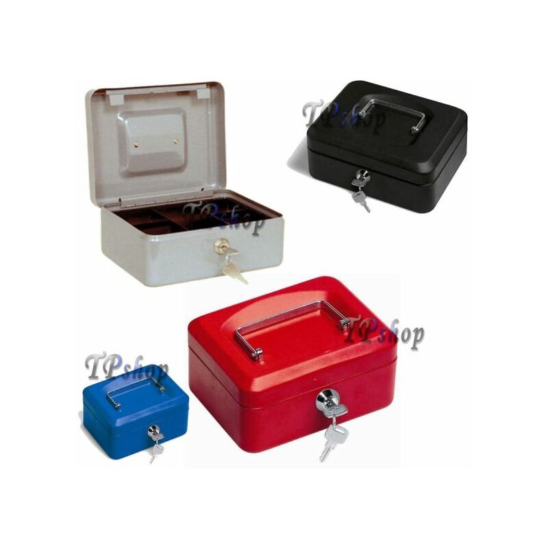 foto del prodotto cassetta sicurezza portavalori mini portamonete banconote chiave 150x120x80 mm non applicabile,colore in base alla disponibilita 