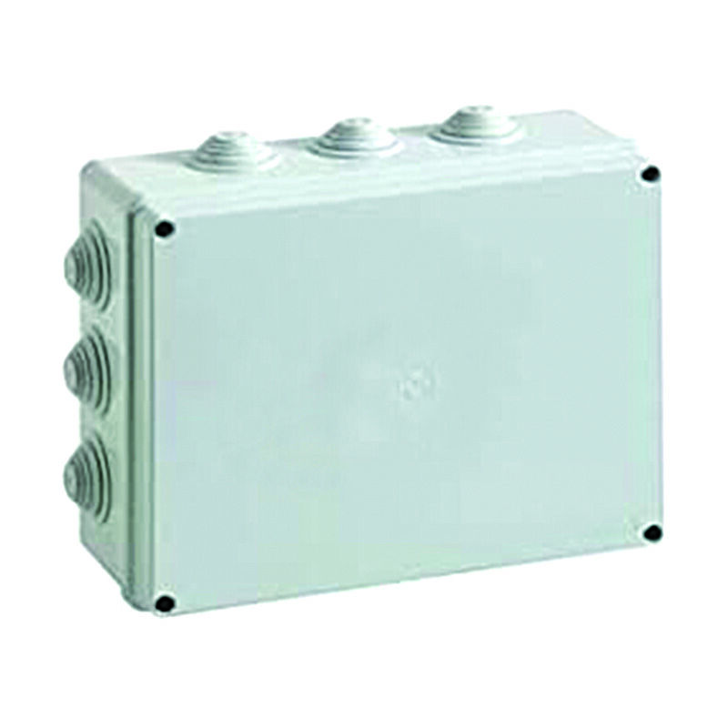 foto del prodotto cassetta stagna rettangolare con coperchio e 12 passacavi ip65 mm.240x190x90h. 010 
