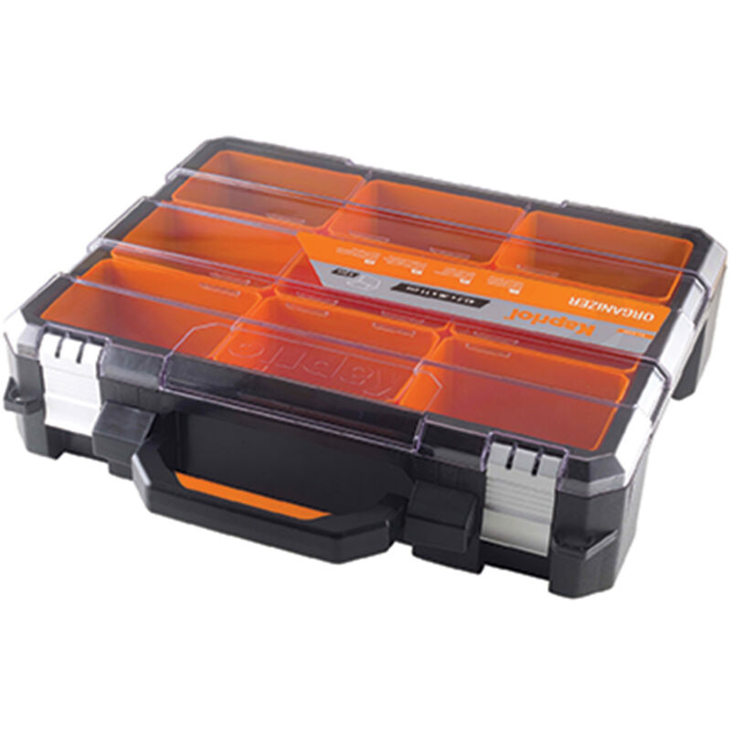 foto del prodotto cassetta valigetta portaminuterie utensili organizer 9 scomparti kapriol