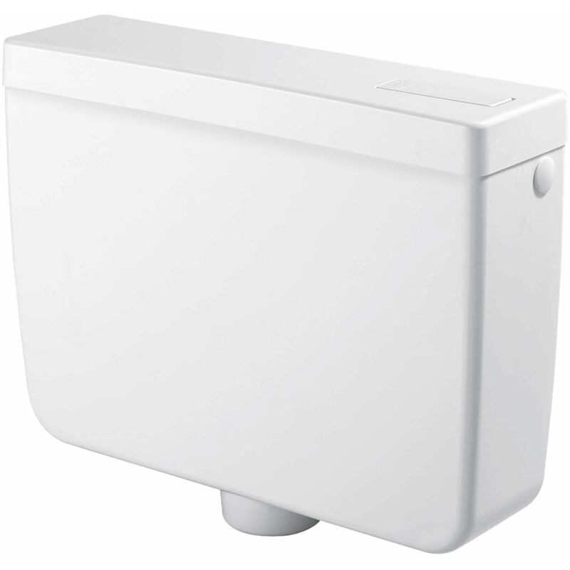 foto del prodotto cassetta wc a zaino con 1 pulsante 44,5x14x36 cm forlani pratika bianca