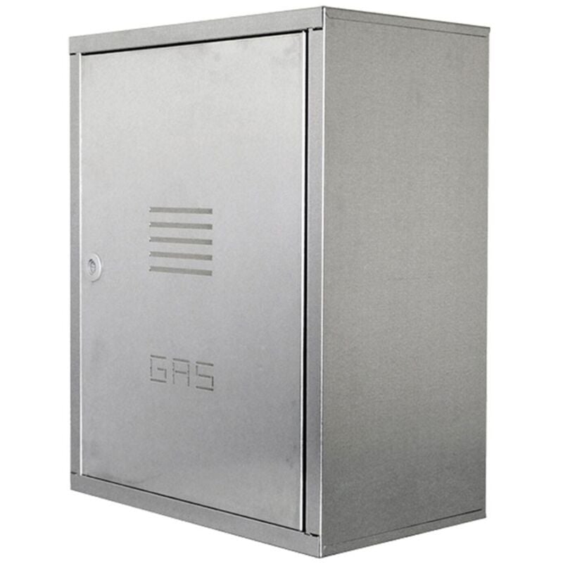 foto del prodotto cassetta zincata per contatore gas a porta unica 500 x 300 x 240 mm pannello posteriore da acquistare separatamente cod.00000051201 00000050439