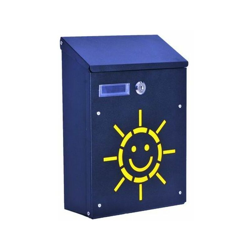 foto del prodotto cassette per lettere blinky sole acciaio nero 21x8,5x30h