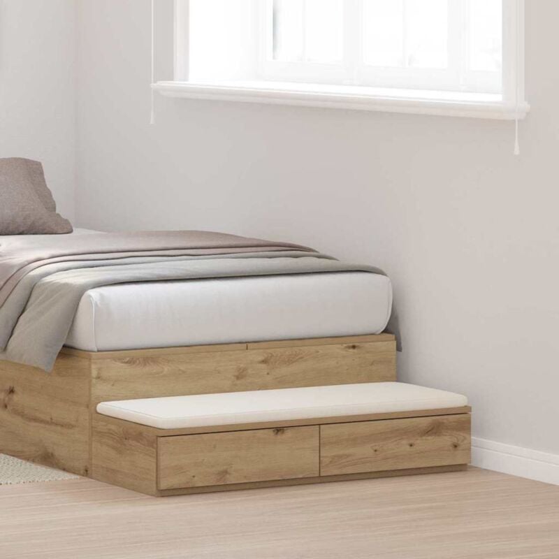 foto del prodotto cassetti per letti vidaxl rovere artigianale 80x36,5x16,5 cm in legno ingegnerizzato