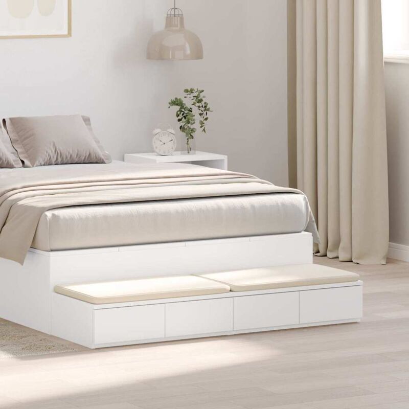 foto del prodotto cassetti per letto con cassetto bianco 120 x 36.5 x 16.5 cm - vidaxl