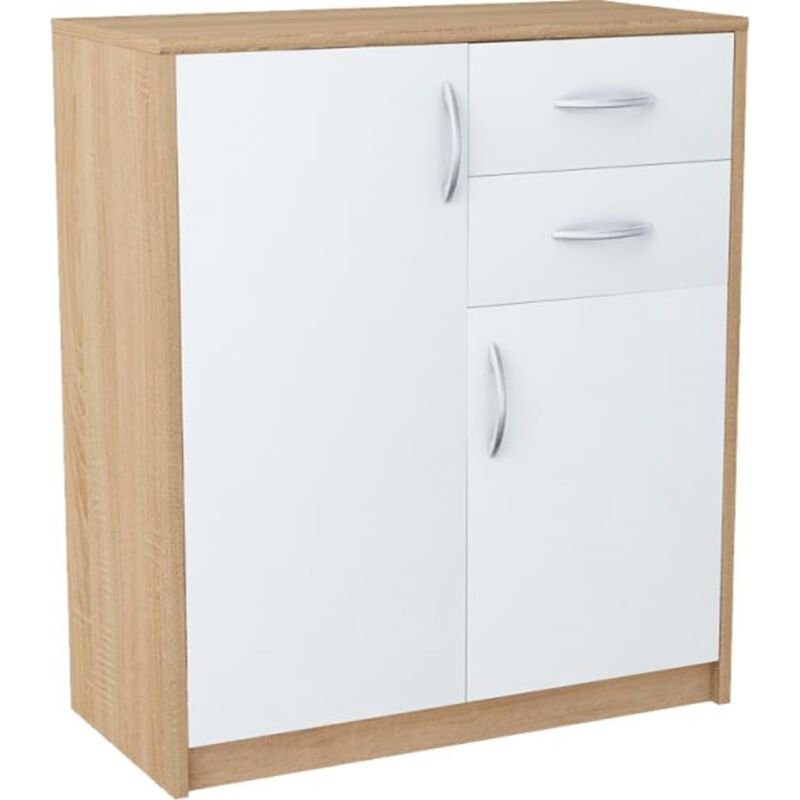 foto del prodotto cassettiera 2d2s bianco sonoma cassetti ripiano