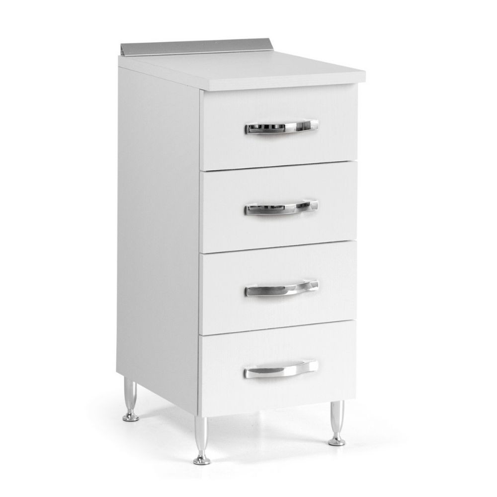 foto del prodotto cassettiera 4 cassetti 40x50x85h colore bianco
