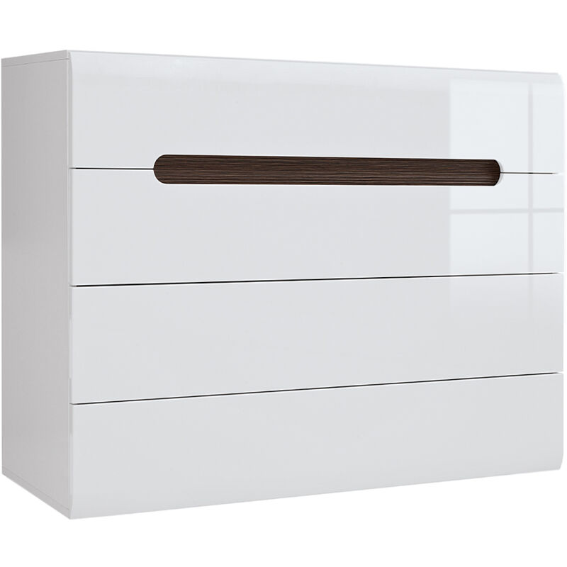foto del prodotto cassettiera 4 cassetti darrel bianco 84cm