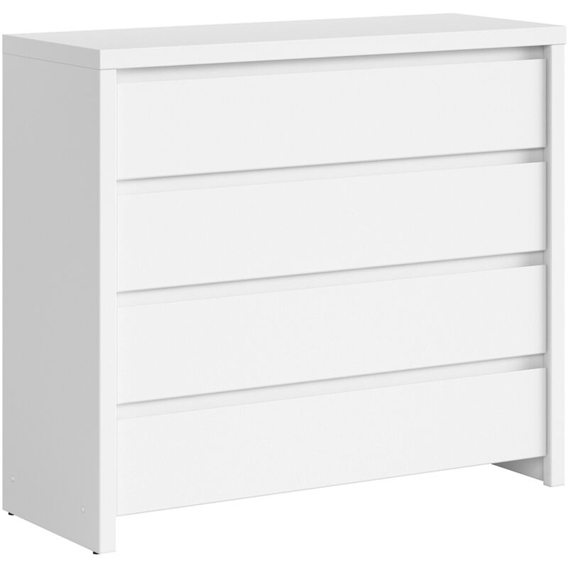 foto del prodotto cassettiera 4 cassetti soren bianco opaco 105cm