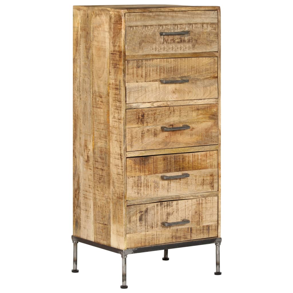 foto del prodotto cassettiera 45x35x106 cm in legno massello di mango cod mxl 59851