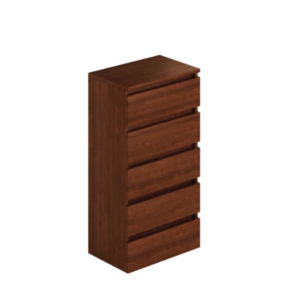 foto del prodotto cassettiera 5 cassetti 47x40x127h montata colore noce antico