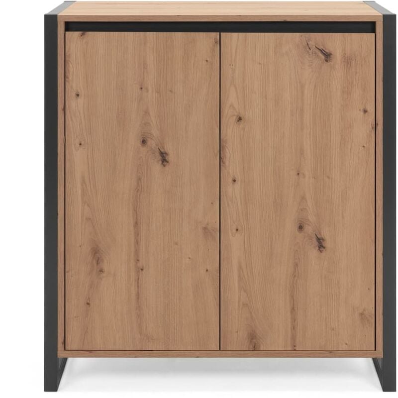 foto del prodotto cassettiera a 2 ante l 80 cm decorazione legno chiaro