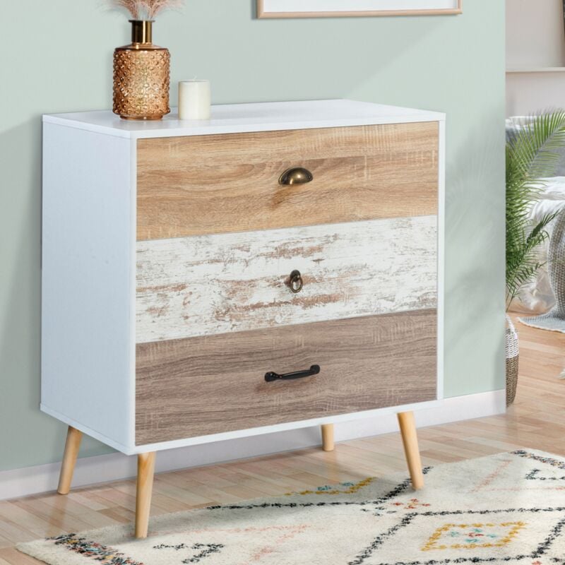 foto del prodotto cassettiera a 3 cassetti scandinavo bahia