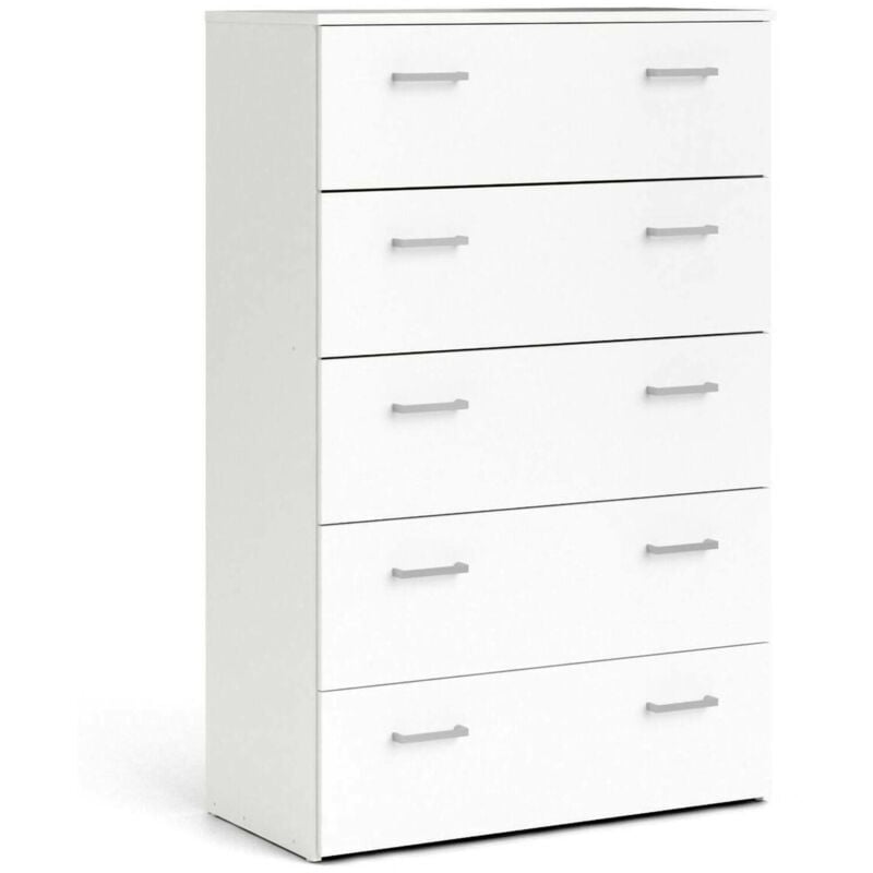 foto del prodotto cassettiera aikol, settimino multiuso, com camera da letto, mobile con cassetti, 74x36 h114 cm, bianco dmora