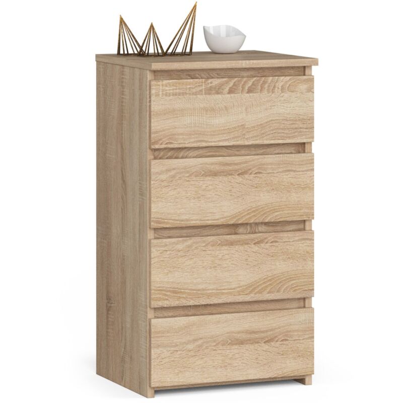 foto del prodotto cassettiera akord cl4 cassettiera sonoma quercia 40 cm 4 cassetti 40x35x74 cm