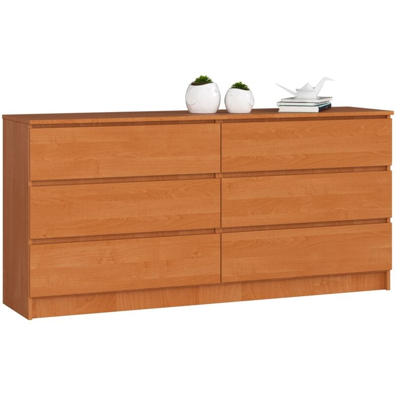 foto del prodotto cassettiera akord k160 ontano 160 cm 6 cassetti 160x40x77 cm