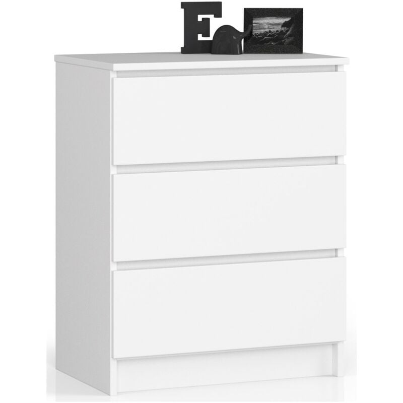 foto del prodotto cassettiera akord k60 cassettiera bianca 60 cm 3 cassetti 60x40x77 cm