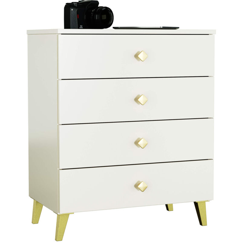 foto del prodotto cassettiera akord mobi color cashmere con 4 cassetti l60 x h73 x p37 cm