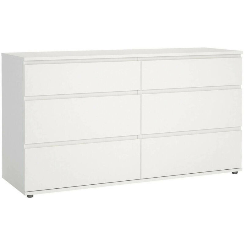 foto del prodotto cassettiera albacore, settimino multiuso, com camera da letto, mobile con cassetti, 153x50 h84 cm, bianco dmora