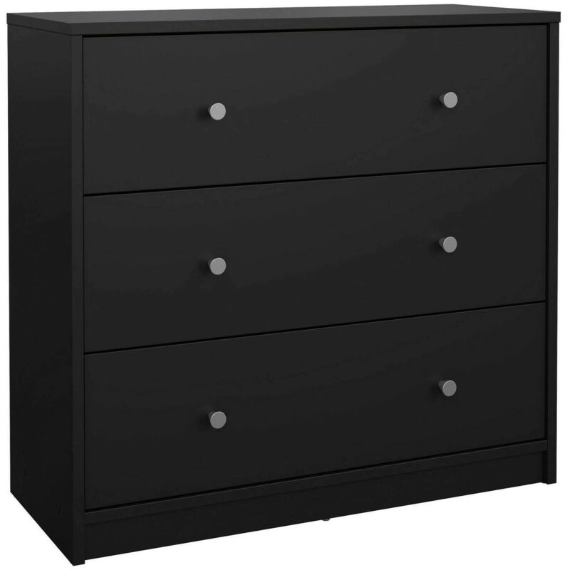 foto del prodotto cassettiera alert, settimino multiuso, com camera da letto, mobile con cassetti, 72x30 h68 cm, nero dmora