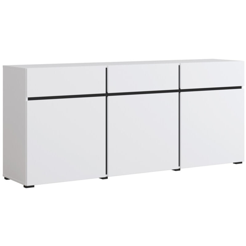 foto del prodotto cassettiera alfere 103, bianco, con cassetti e ante, numero di cassetti 0, 78x180x40cm