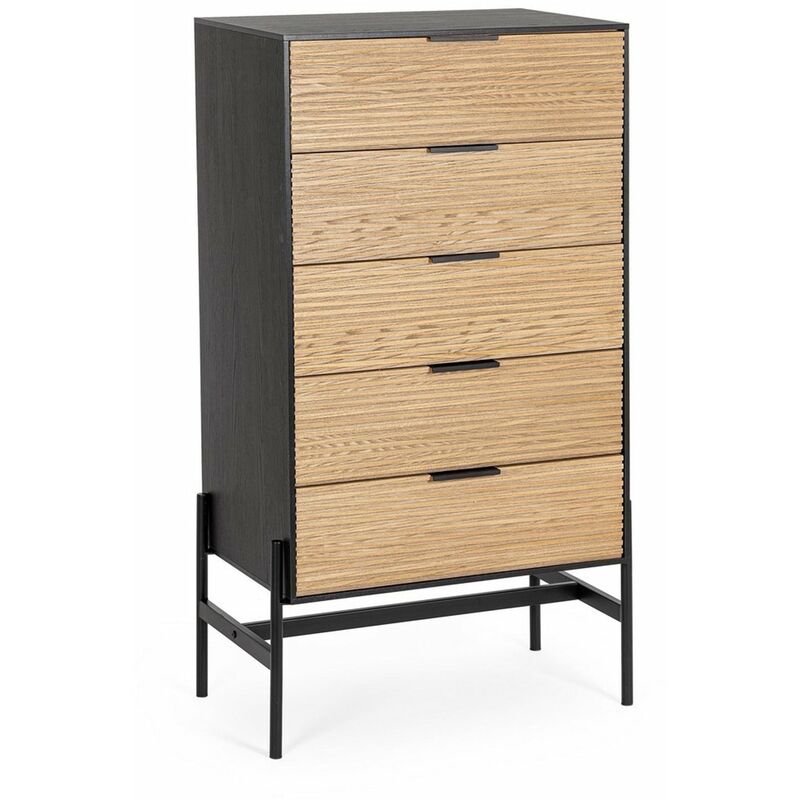 foto del prodotto cassettiera allycia per interno, con 5 cassetti, 46.5 x 40.5 x 10 cm 5 cassetti 64x40x115,5h cm