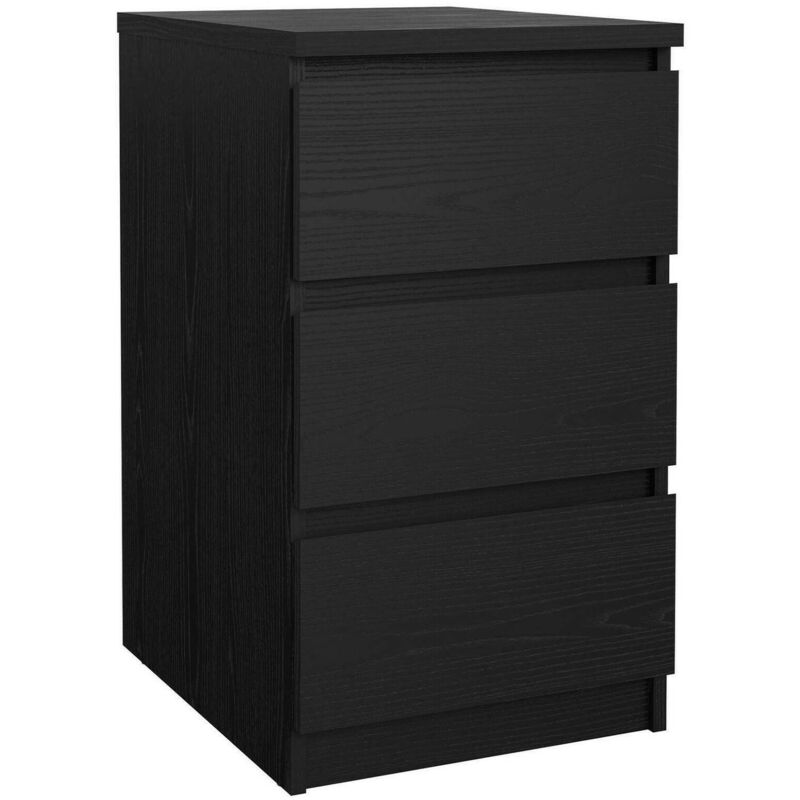 foto del prodotto cassettiera ameline, settimino multiuso, com camera da letto, mobile con cassetti, 50x40 h70 cm, nero dmora