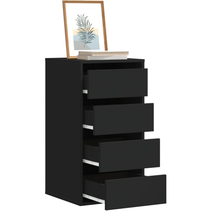 foto del prodotto cassettiera angolare nera 40x41x76 cm in legno multistrato vidaxl 307309