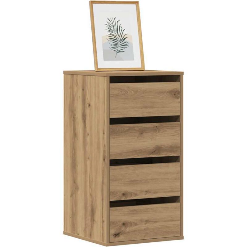 foto del prodotto cassettiera angolare rovere artigianale 40x41x76cm multistrato vidaxl