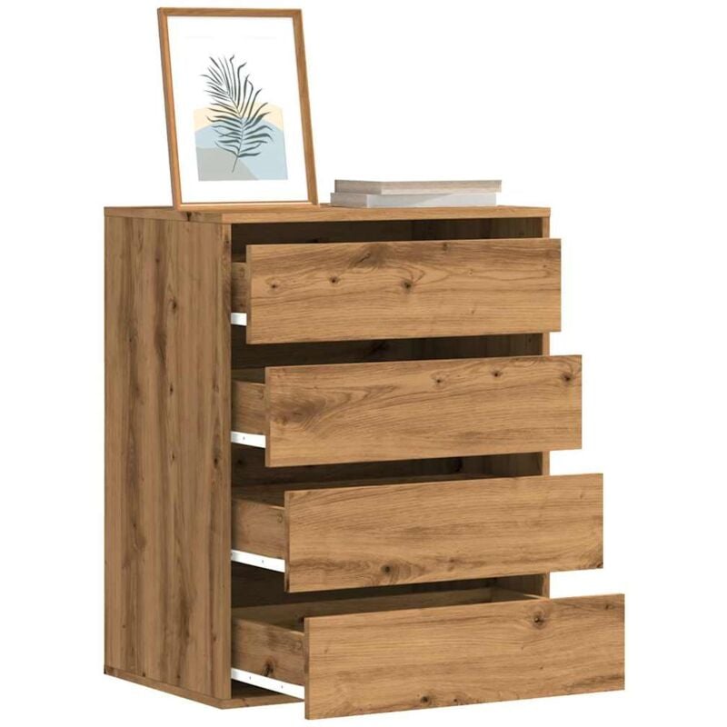 foto del prodotto cassettiera angolare rovere artigianale 60x41x76cm multistrato vidaxl