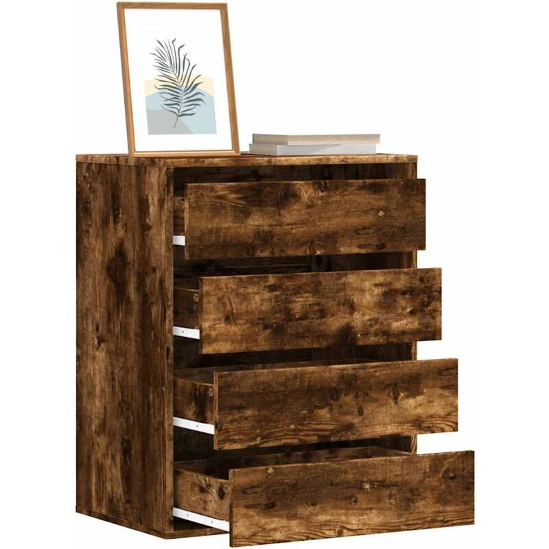 foto del prodotto cassettiera angolare rovere fumo 60x41x76cm legno multistrato vidaxl