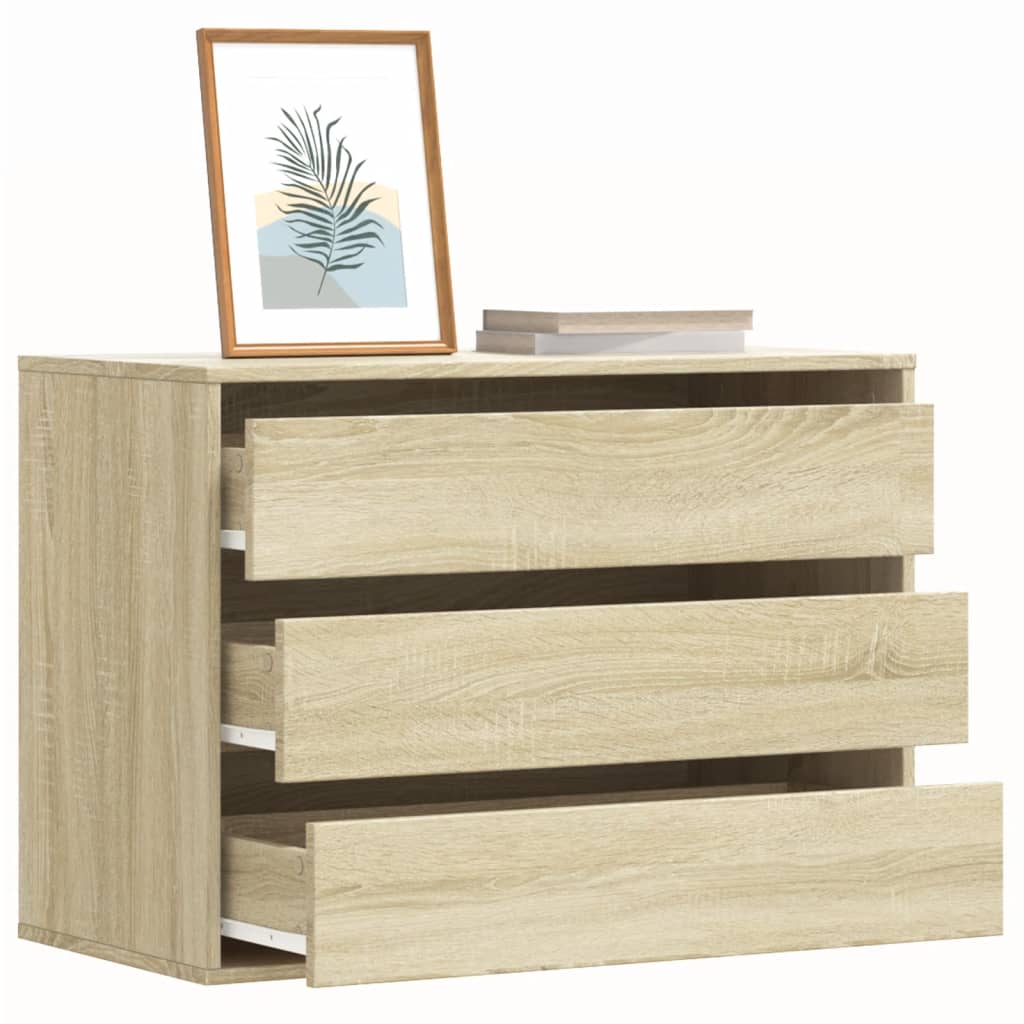 foto del prodotto cassettiera angolare rovere sonoma 80x41x58cm legno multistrato