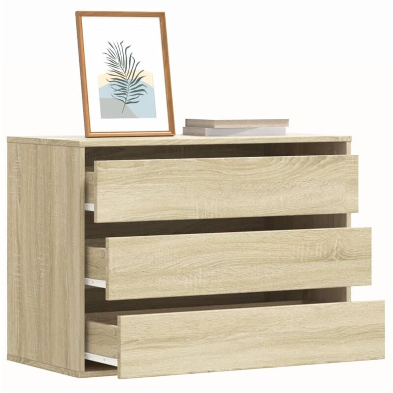 foto del prodotto cassettiera angolare rovere sonoma 80x41x58cm legno multistrato vidaxl