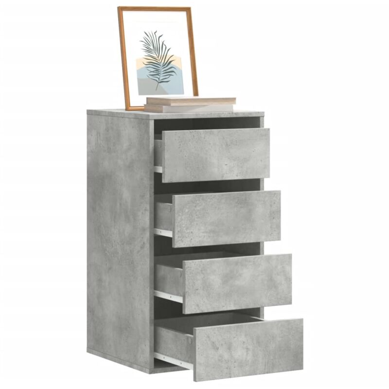foto del prodotto cassettiera angolo grigio cemento 40x41x76cm legno multistrato vidaxl