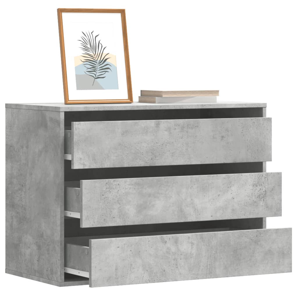 foto del prodotto cassettiera angolo grigio cemento 80x41x58cm legno multistrato