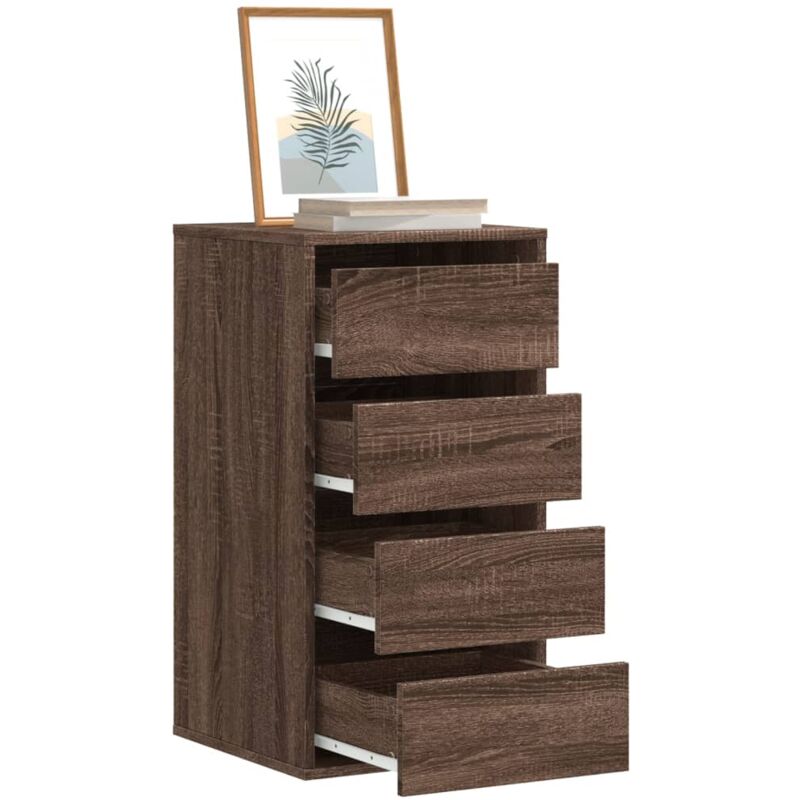 foto del prodotto cassettiera angolo rovere marrone 40x41x76cm legno multistrato vidaxl