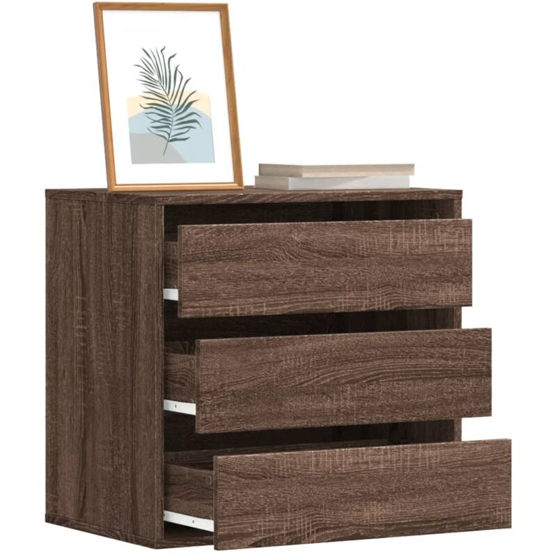 foto del prodotto cassettiera angolo rovere marrone 60x41x58cm legno multistrato vidaxl