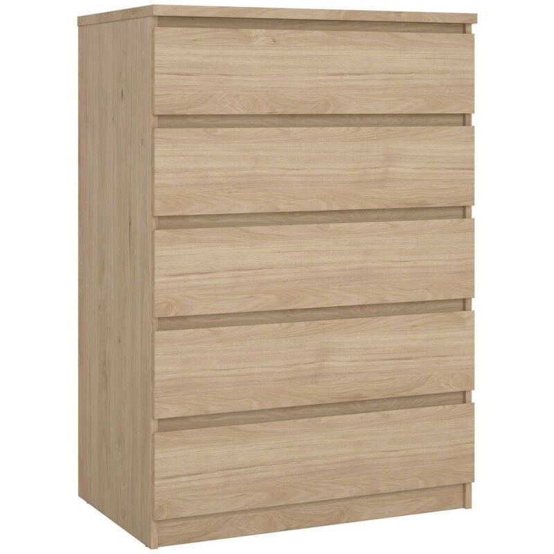 foto del prodotto cassettiera ansel, settimino multiuso, com camera da letto, mobile con cassetti, 77x50 h111 cm, rovere dmora