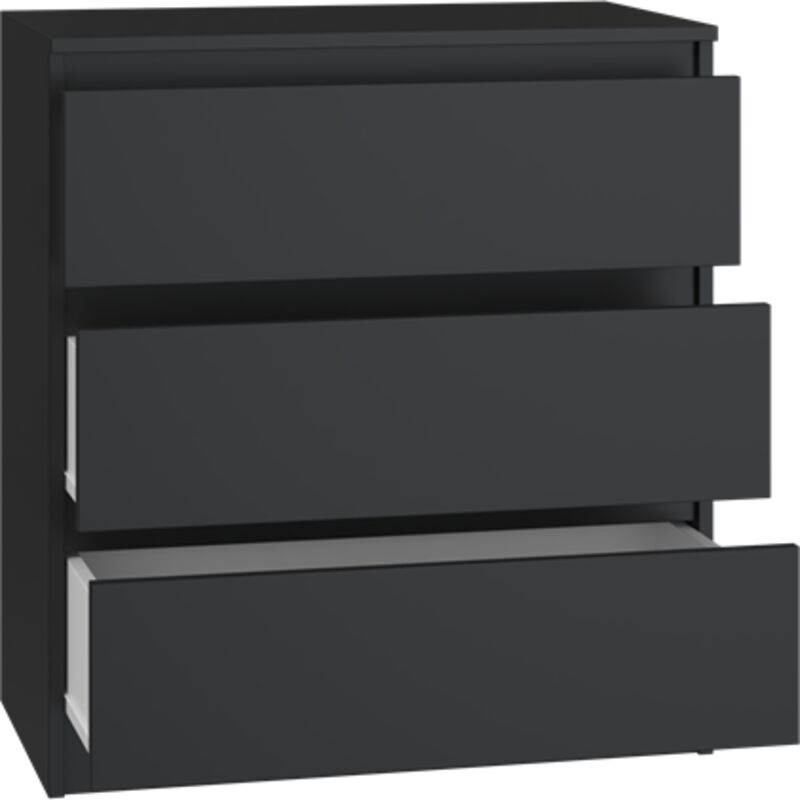 foto del prodotto cassettiera armadio tavolo 3 cassetti malwa m3 colore nero per casa per ufficio